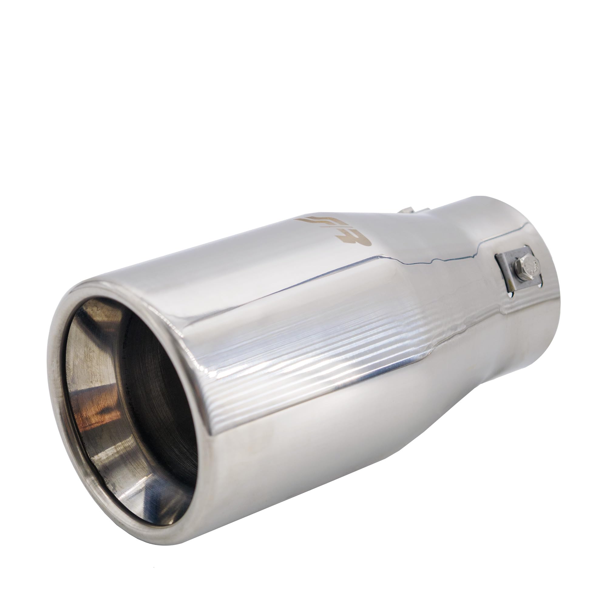 Simoni Racing Cola de Tubo de Escape Deportiva Redonda Acero Inoxidable - Ø103xL200mm - Montaje ->72mm