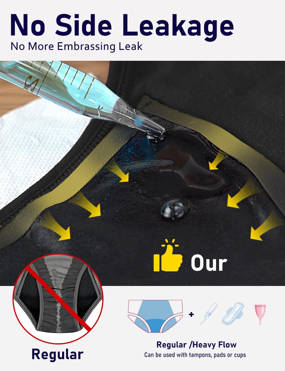 No-side-leaks Leakproof 2.0 Heavy Flow Period Underwear for Women - Image 2