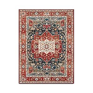 Retro Perzische stijl rood zwart geometrisch patroon etnische stijl woonkamer slaapkamer vloermat nachtkastje tapijt