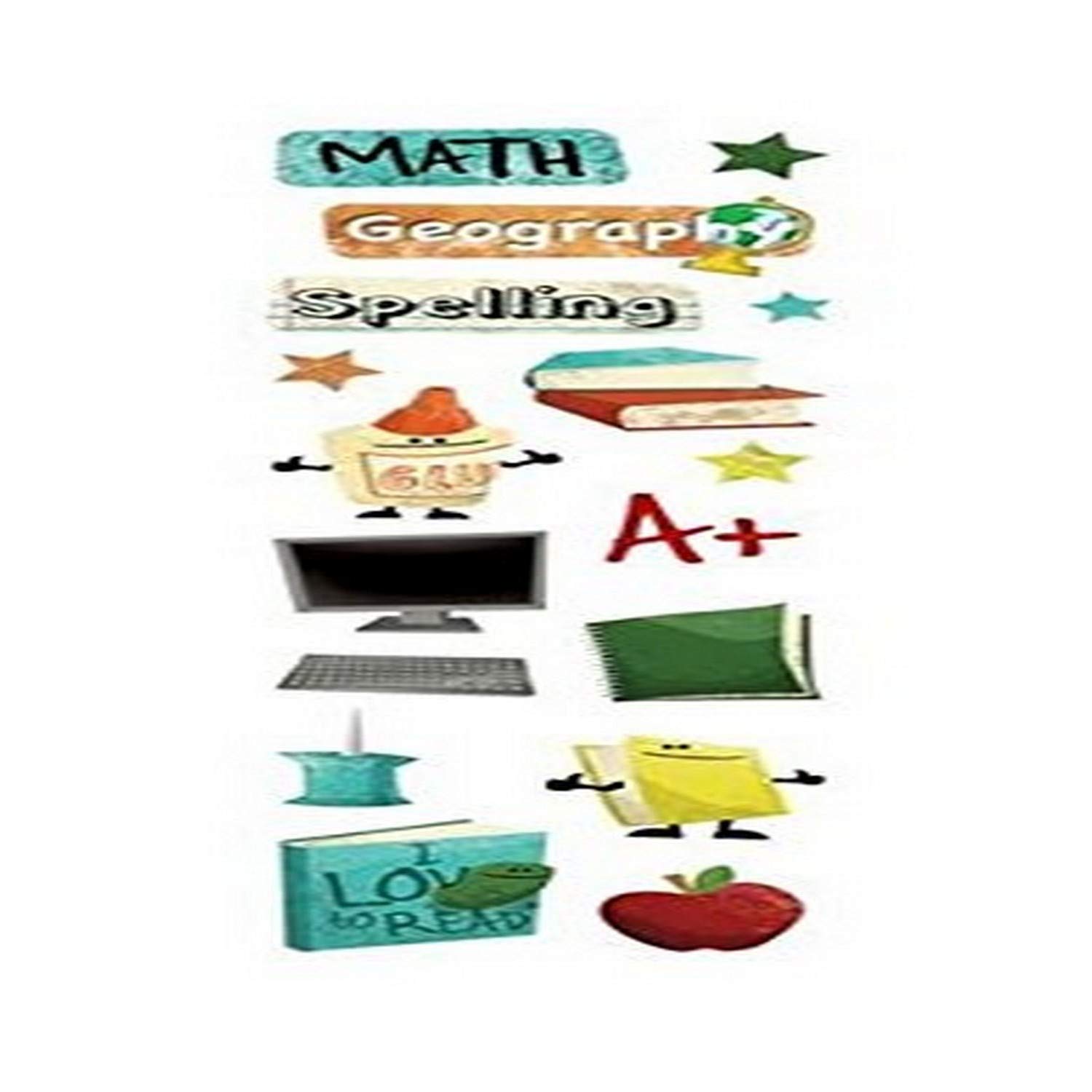 Stickers Love to Read autocollants transparents Karen Foster 2.5x10