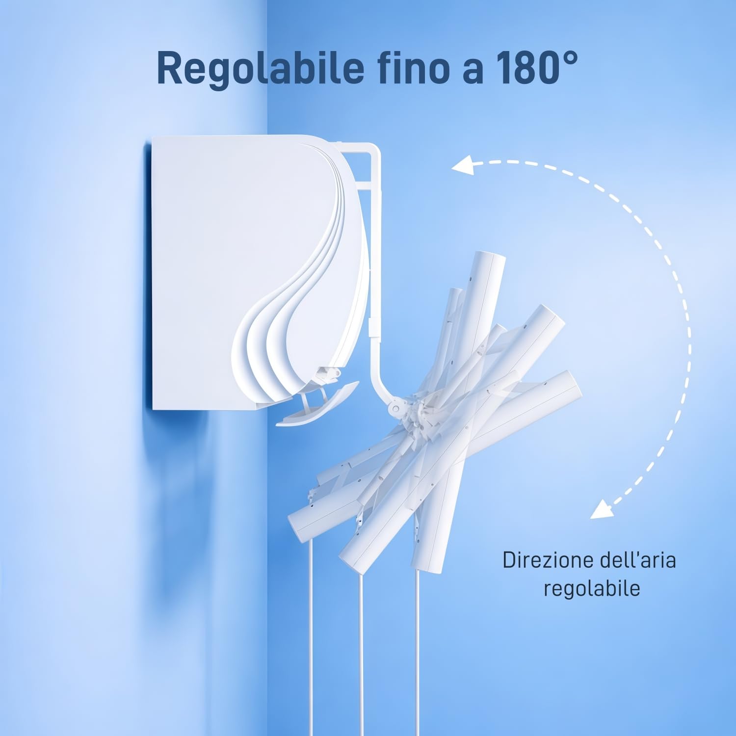 Deflettore Condizionatore, Deviatore Aria Condizionatore Regolabile in Alluminio per Split a Parete 70–100cm, Deflettore Aria Condizionata Anti Soffiaggio Diretto per Casa Camera Ufficio