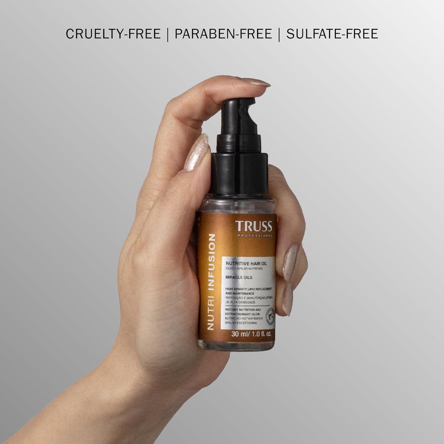 TRUSS Nutri Infusion Hair Oil for Damaged Hair - Hydrating, Anti-Frizz Finishing Oil - Provides Deep Nourishment, Heat Protection and Shine (1 fl oz) - Image 7