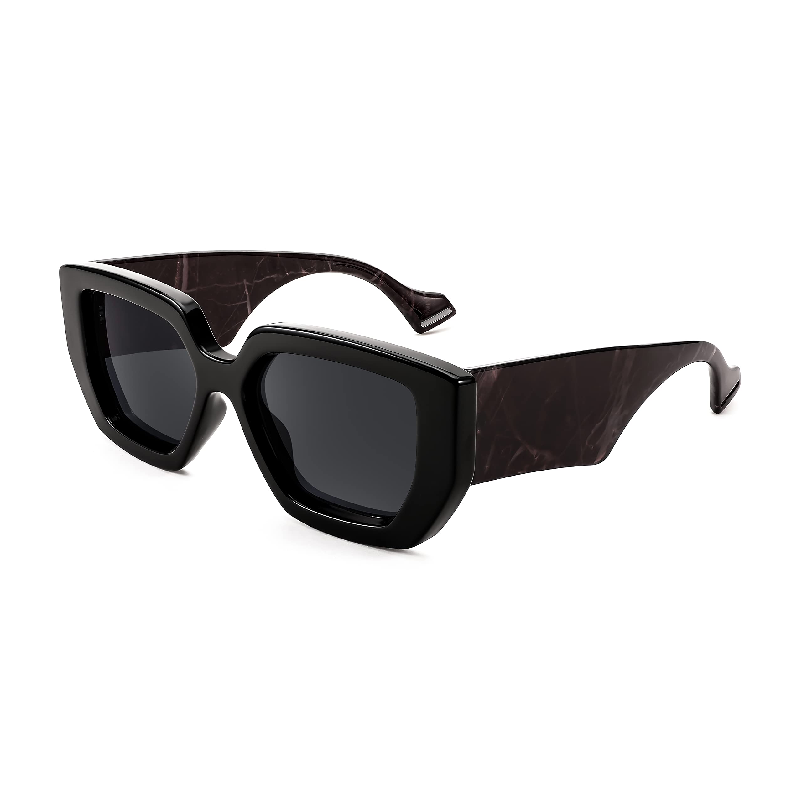 FEISEDY Oversized Square Sunglasses for Women Men Thick Frame Shades B4074