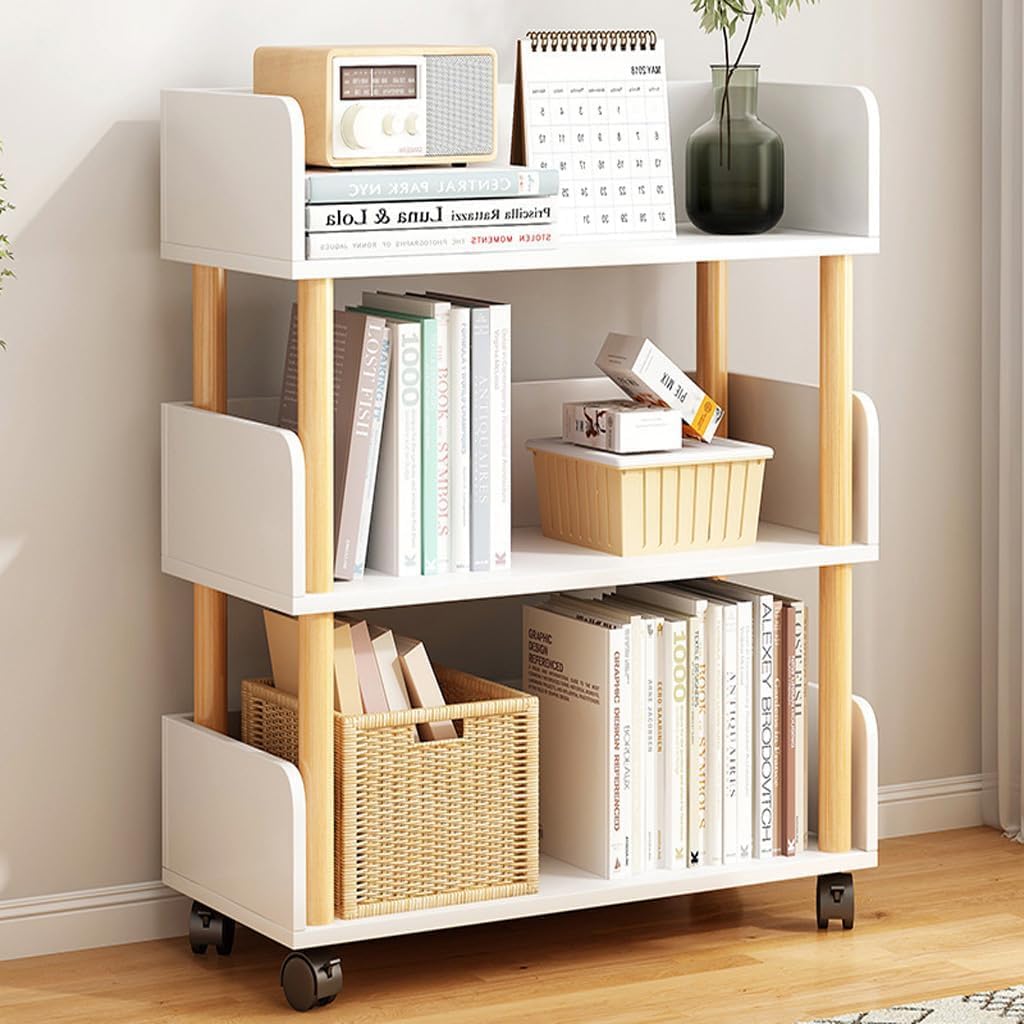 Étagère mobile 2 niveaux pour optimiser le rangement des petits espaces de bureau