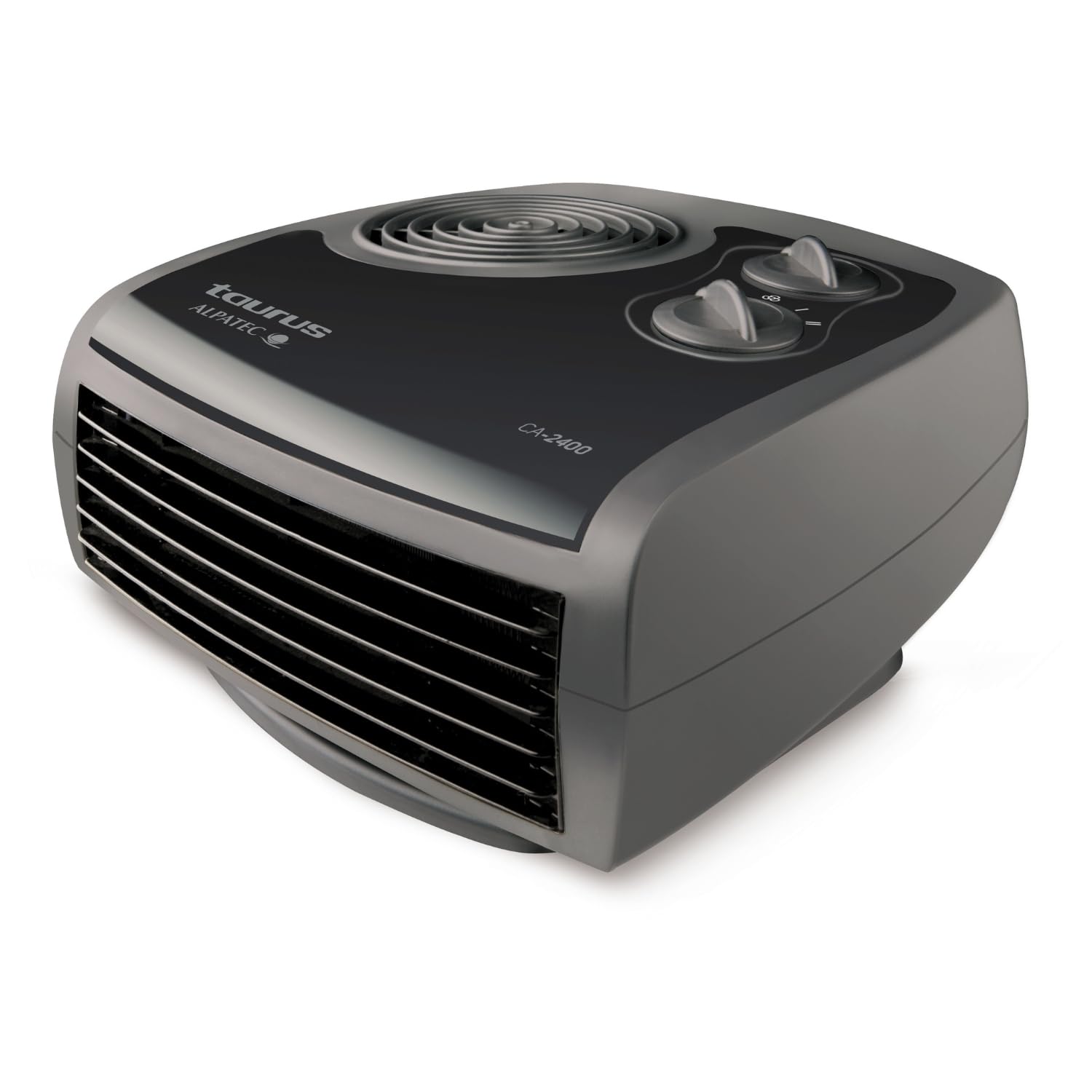 Taurus CA2400 - Radiateur soufflant 2400W, Thermoventilateur, 3 positions froid/​Chaud, Surface jusqu'à 24m2, Thermostat réglable, Range cordon, Noir