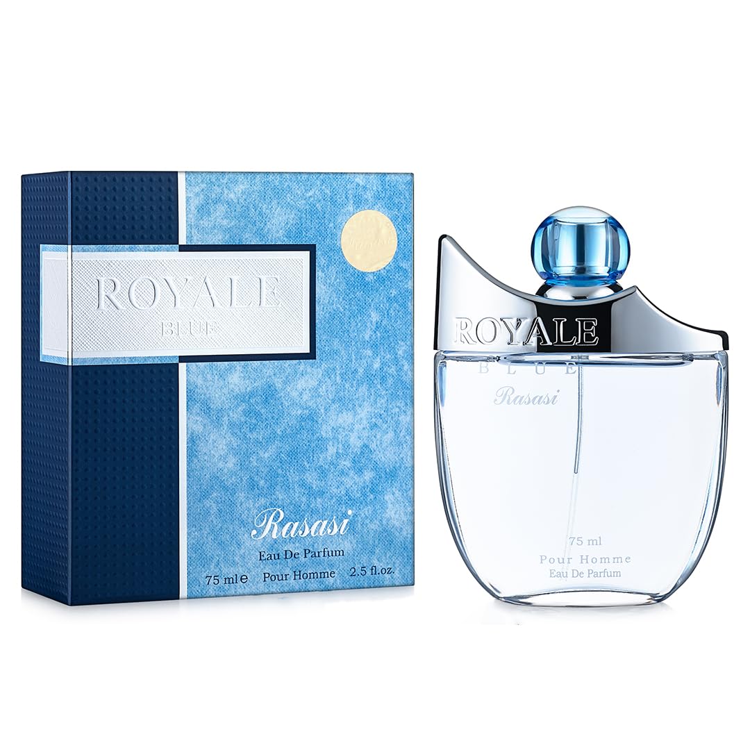 عطر رويال بلو فرنسي فاخر للأمسيات يدوم طويلا للرجال او دو بارفان من رصاصي - 75 مل صورة المنتج 1