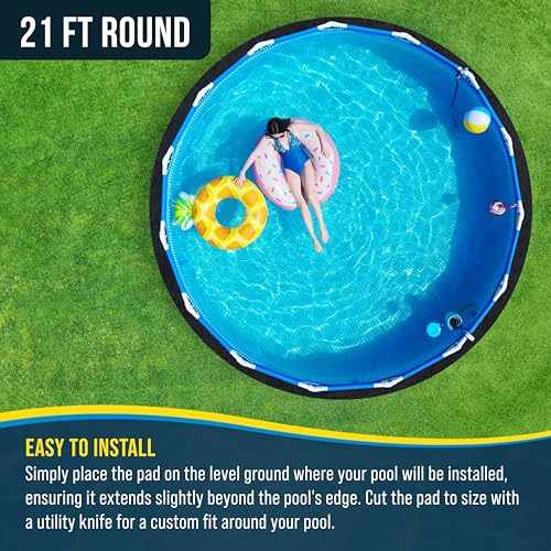 image for U.S. Pool Supply Ground Shield 21-Foot Round Heavy Duty Pool Liner Pad