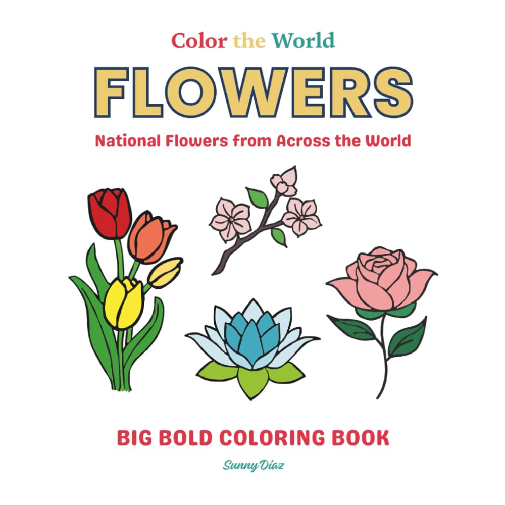 Flowers (Color the World Big Bold Coloring Books)