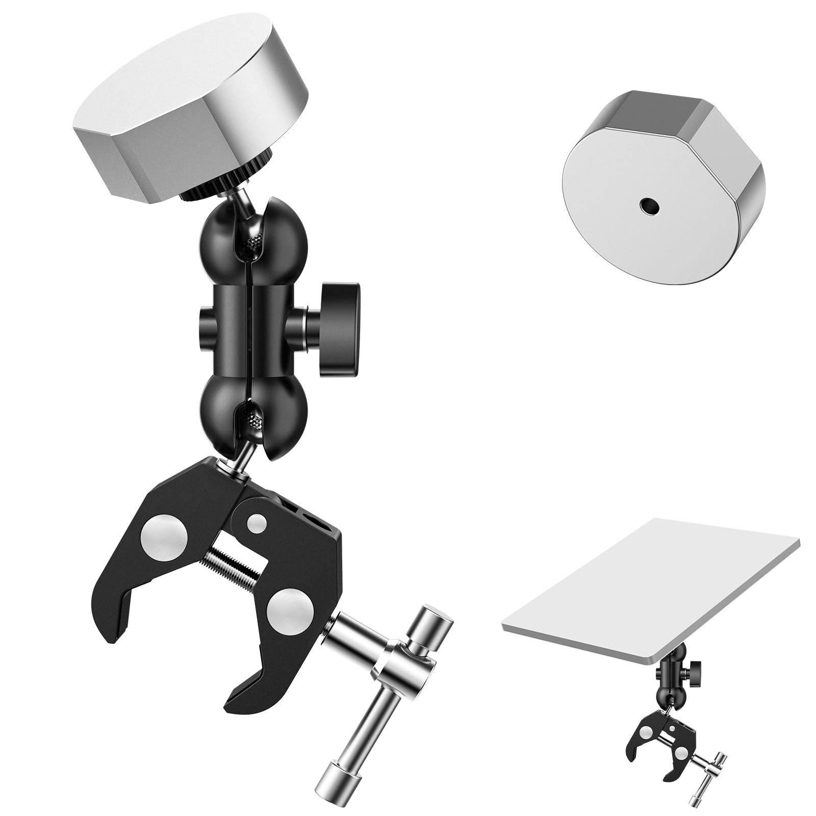 Sounir Starlink Mini Mount for RV/Yacht/Camper/guardrails/RV Ladder Roof, 360° Adjustable Clamp Starlink Mini Accessories Compatible with Original