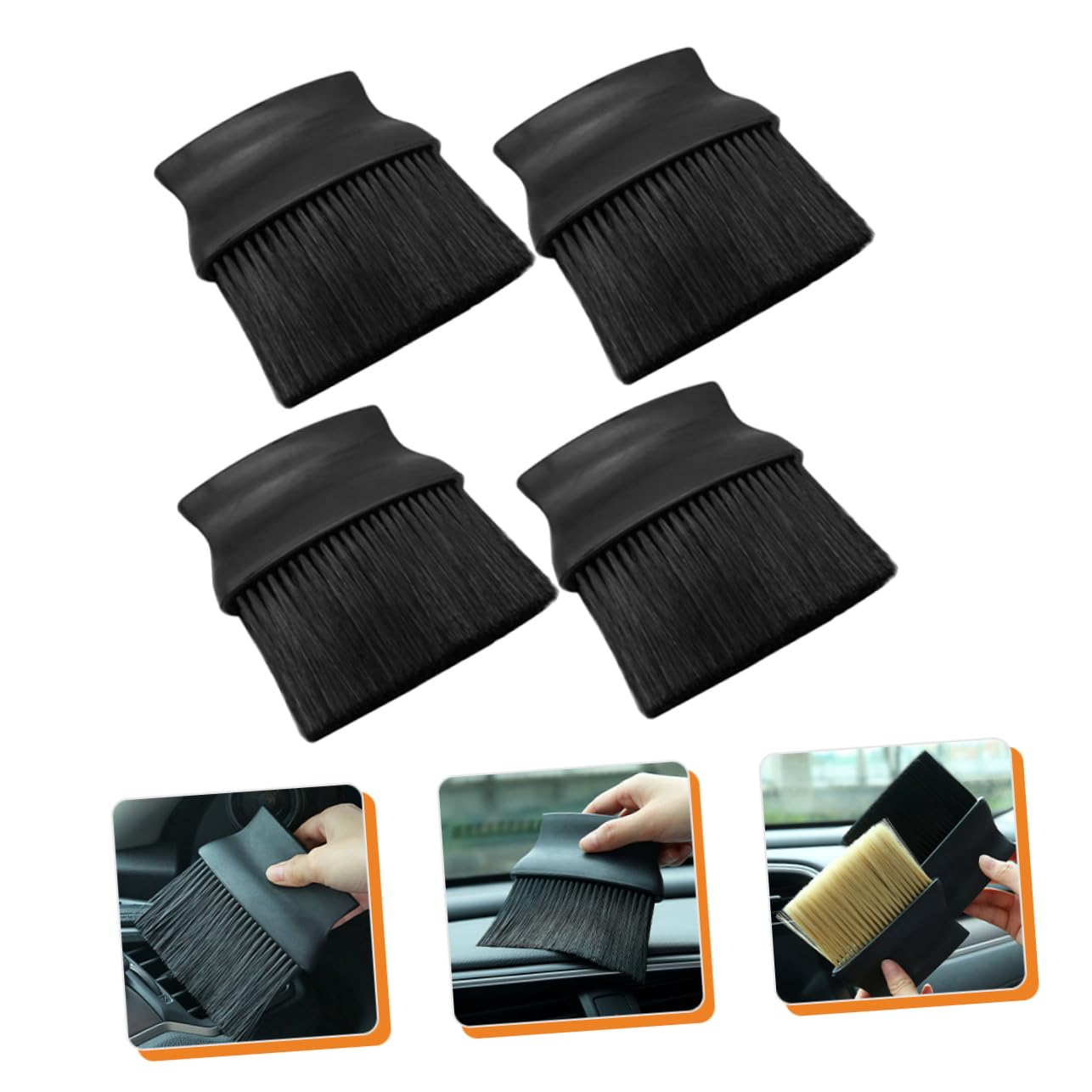 Healeved 16pezzi Spazzole per Pulizia Auto Pennello Detailing per Prese Aria e Fessure Sedile Strumento Portatile per Rimuovere Polvere e Sporco Senza Graffi Design Ergonomico e Setole