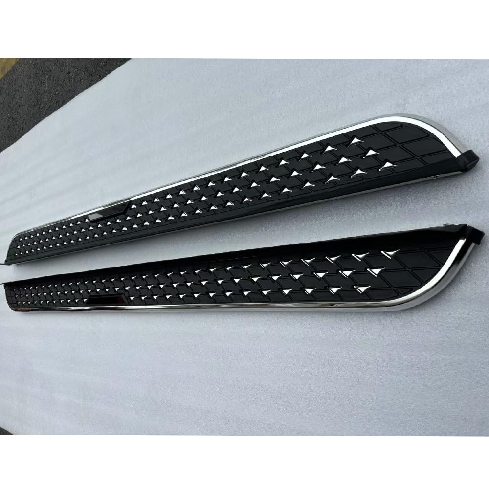 2 pezzi compatibili con Jeep Renegade 2015-2025, pedana laterale con barra di rinforzo, pedaliera in alluminio stile cielo stellato (con staffe)