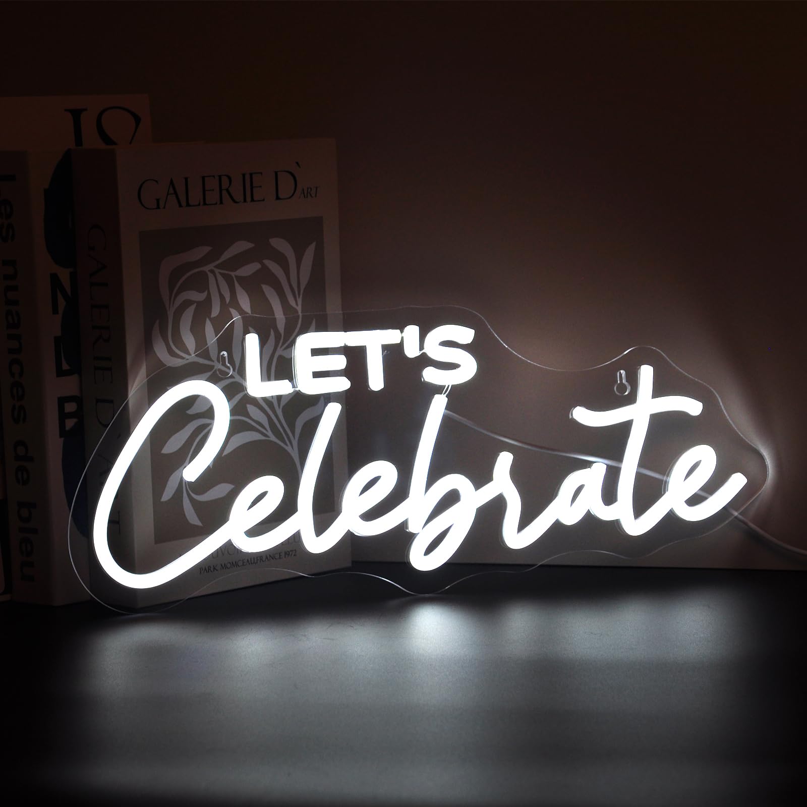Gdbkabf Let's Celebrate Neon Sign, Neon Signs for Wall Decor Neon LED Signs Room Neon Light Up Signs Home Decor