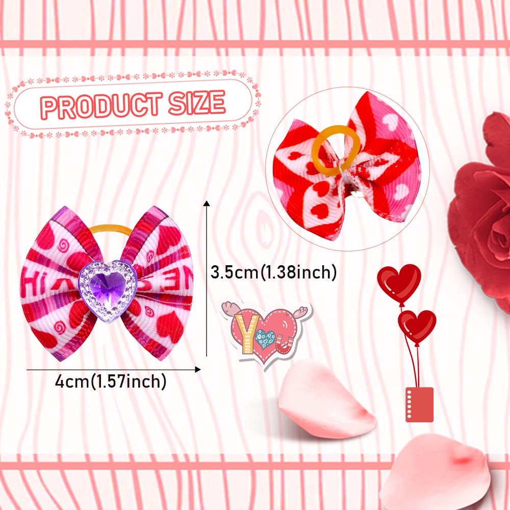 18 Stück Hundehaar Schleifen Rosa - Haarclips Für Kleine Hunde & Katzen
