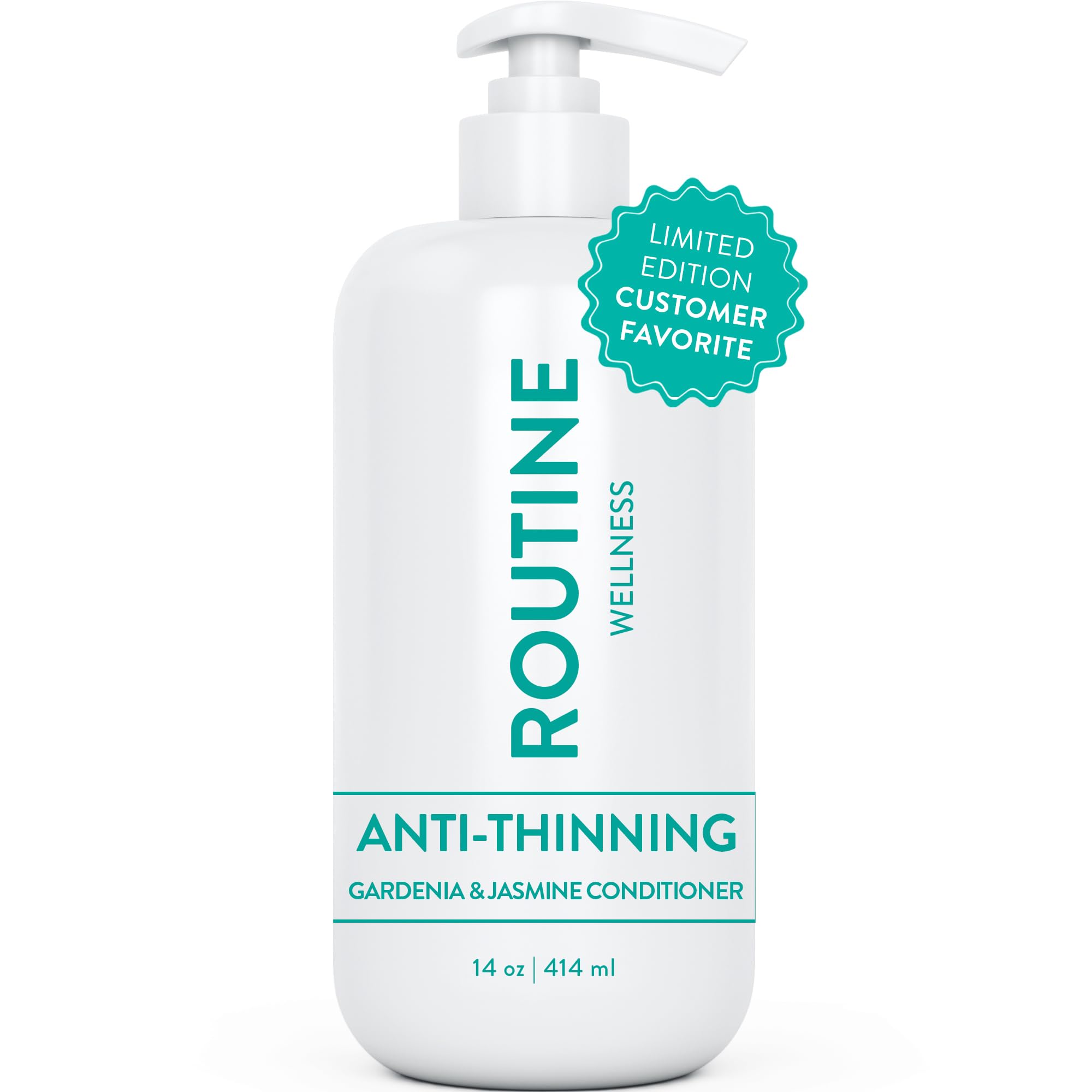 Routine WellnessAnti-Thinning Deep Conditioner for Thinning Hair - Biotin DHT Blocker Women & Men - Color Safe Conditioner for Hair Loss & Healthy Growth - Gardenia & Jasmine 14oz