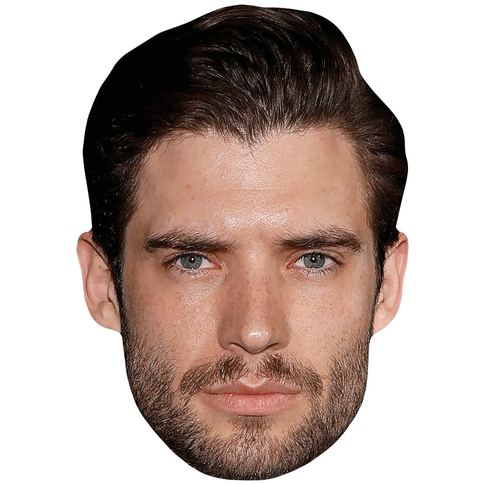 David Corenswet (Beard) Celebrity Mask, Flat Card Face, Fancy Dress Mask
