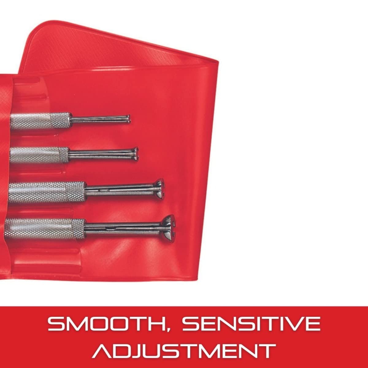 Starrett Small Hole Gage Set with Smooth, Sensitive Adjustments - 125-.500" Range, 2-13/16-3-1/2" Length, Includes 831A/B/C/D with Case - 4-Pack - S831EZ