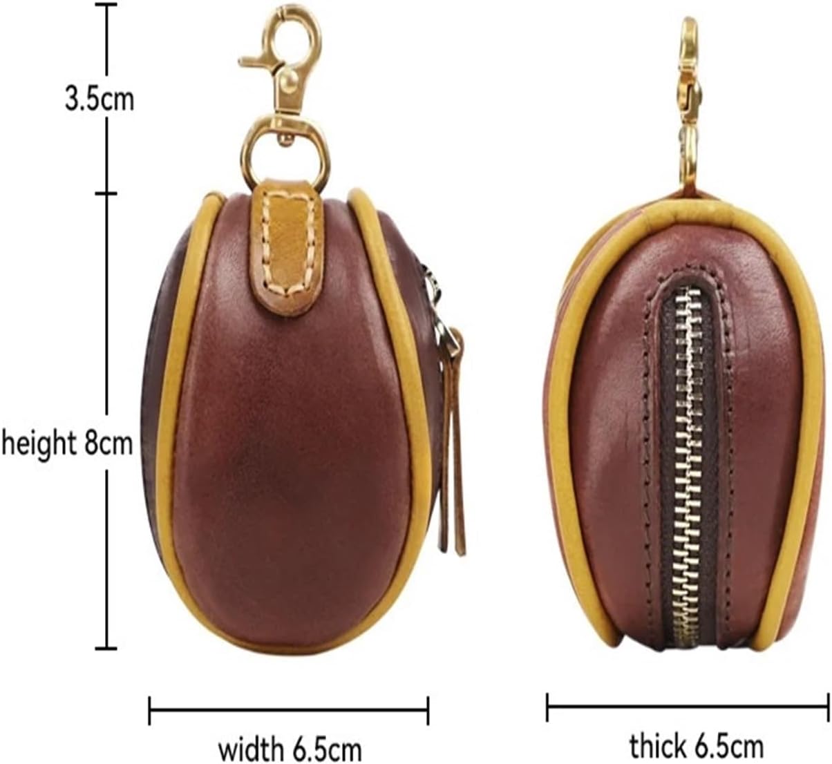 Keychain Bag Handbag Earphone Pouch Data Cable Pouches Suitable For Portable Small Handbags(Coffee)