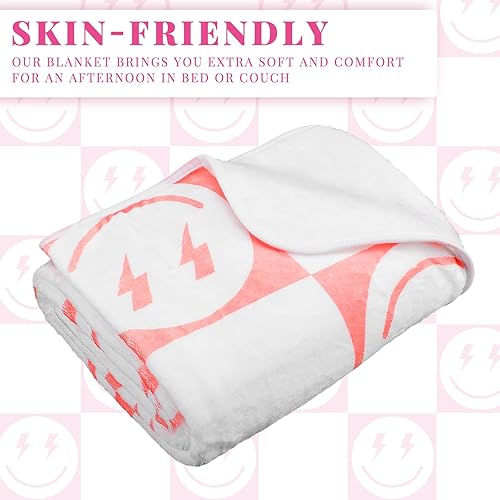 Miniatura 3 de Peryiter Preppy - Manta de felpa de microfibra suave para otoño e invierno, ropa de cama preparada, decoración de regalo para habitación escolar, 50