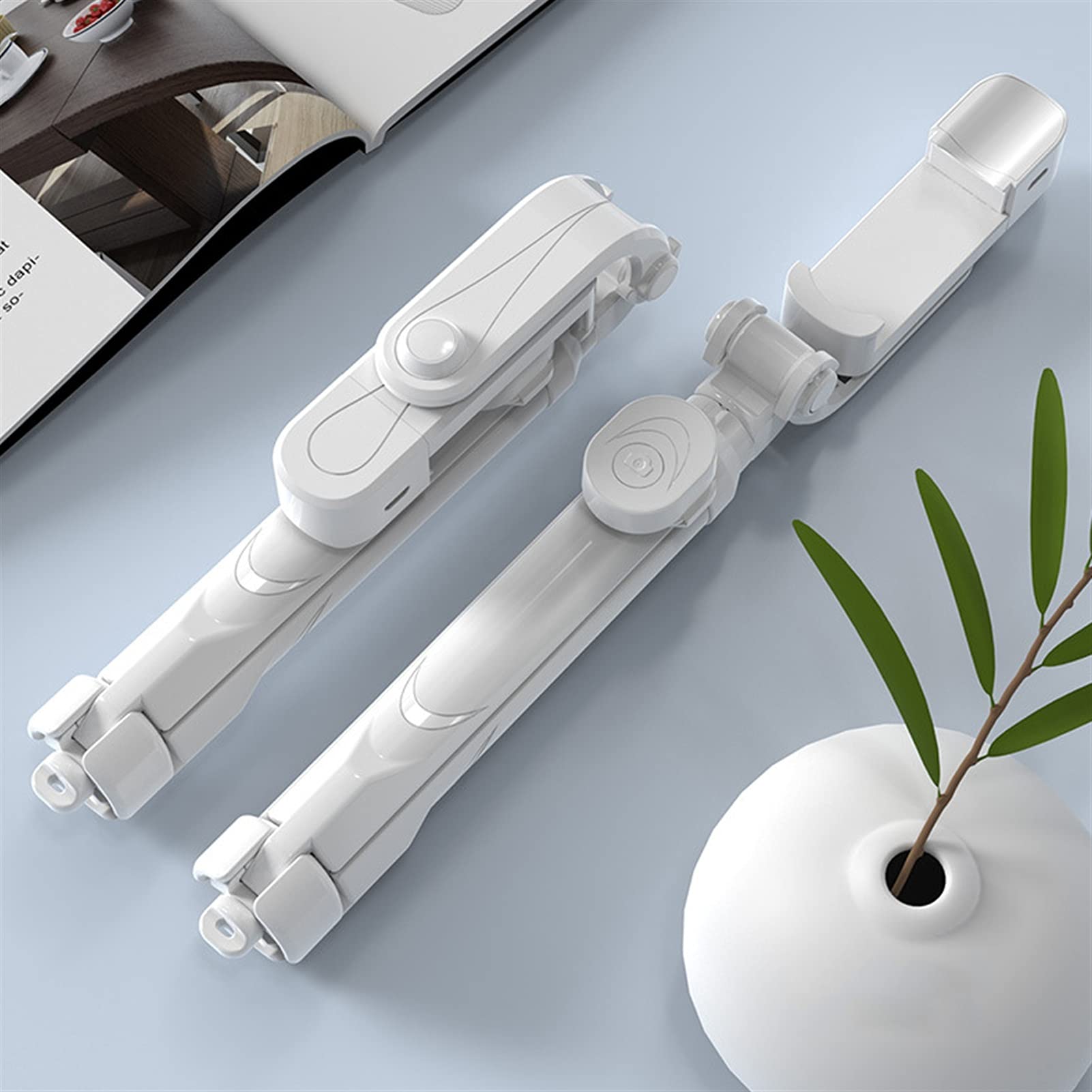 SCRUBY Bastone per selfie 2021 senza fili Bluetooth Selfie Stick treppiede pieghevole monopiede con luce di riempimento telecomando per iOS Android (nero con luce)