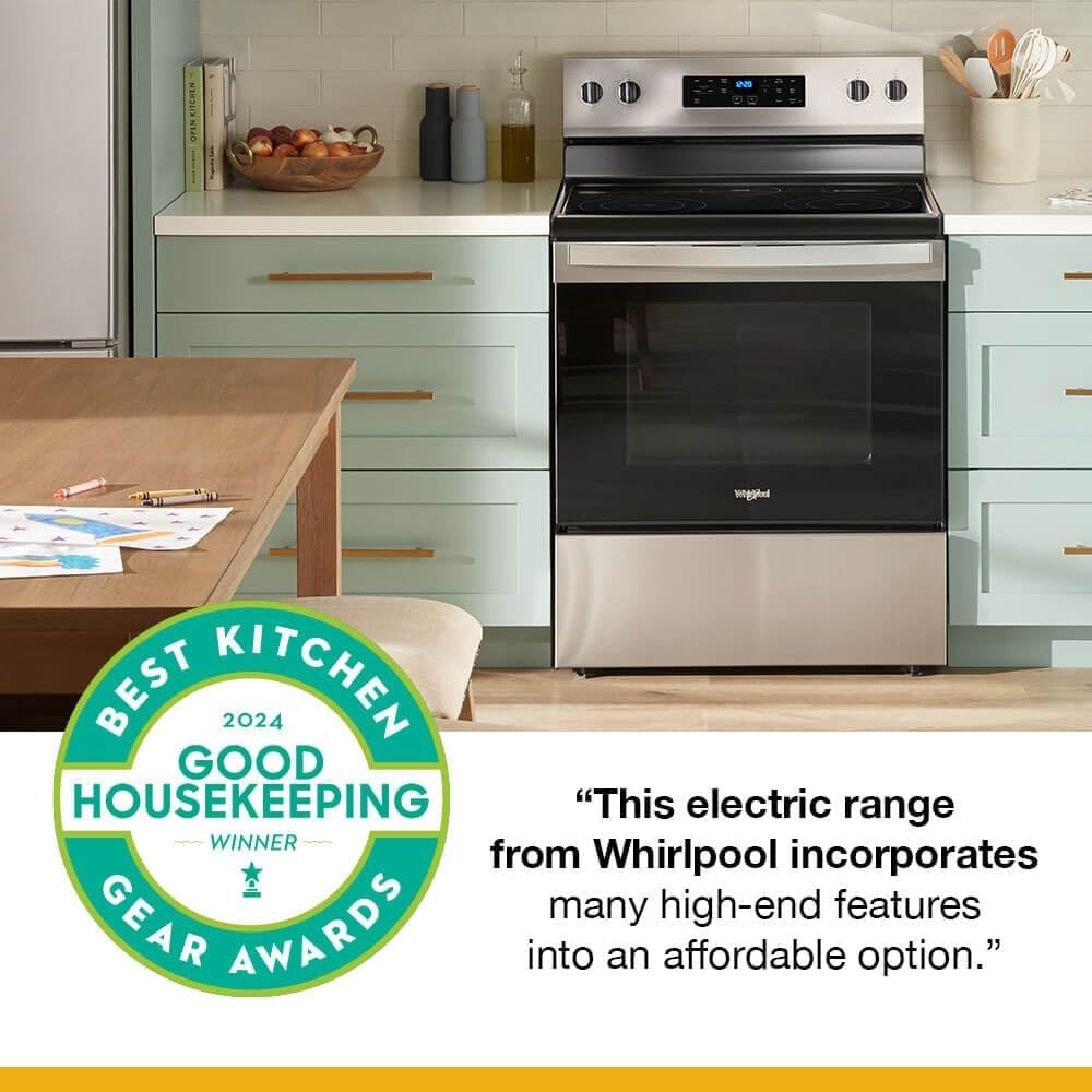 Whirlpool WFES3330RS 5.3 Cu. Ft. Stainless Freestanding Electric Range