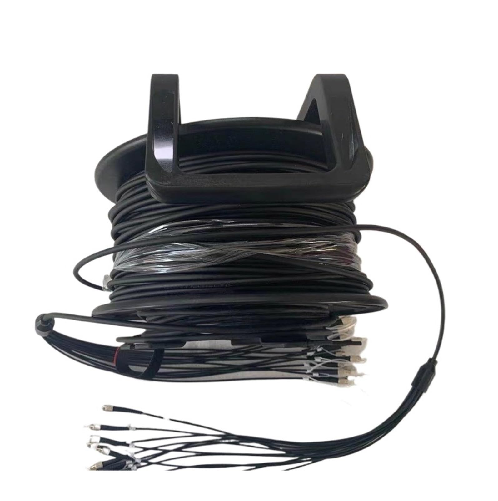 Cavo patch in fibra ottica schermato per esterni 50m 2/4/6/8 core con bobina PCD235 LC SC FC A SM TPU DVI Ponte in fibra ottica monomodale impermeabile(LC/A-SC/A,6C TPU with reel)