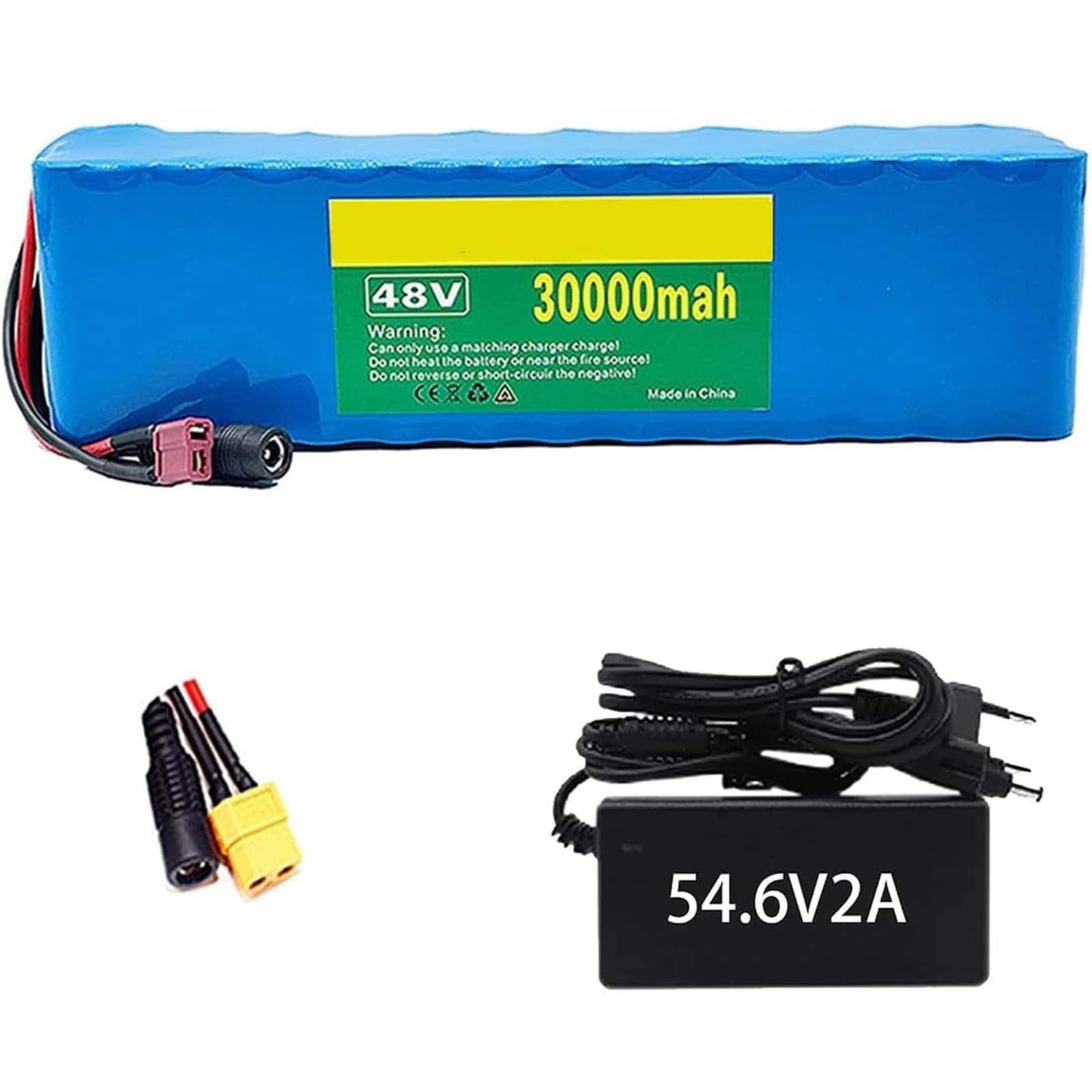 BDBLFLTZ 48V 30Ah Ebike Battery for 1000W 750W 500W Electric Bicycle Scooter Motor, E-Bike Lithium-Ion Battery, Lectric Bike Battery Pack with 54.6V 2A Charger T