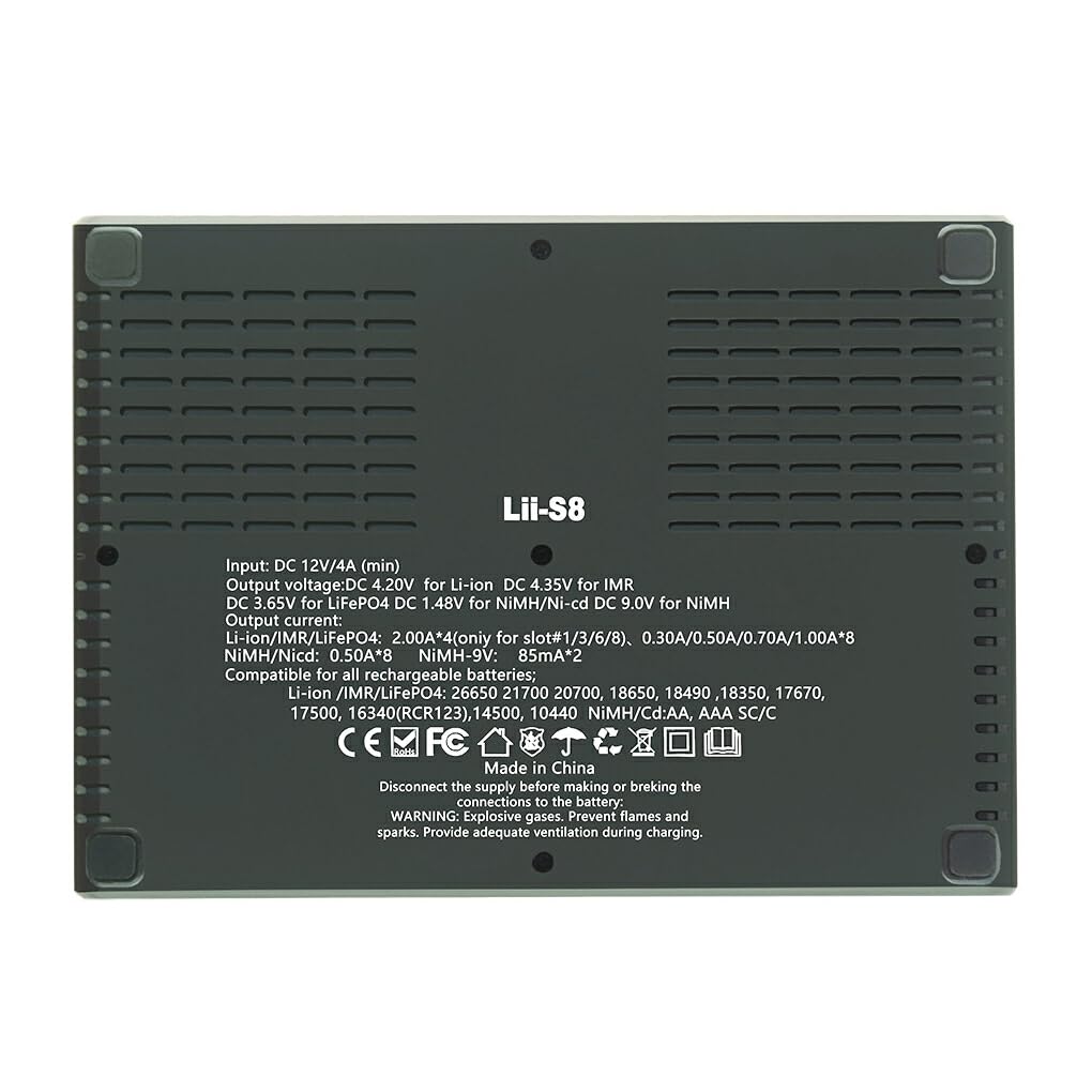 Chargeur de batterie 8 emplacements 9V LCD affichage numérique piles rechargeables adaptateur de charge plastique Lithium Charge bureau