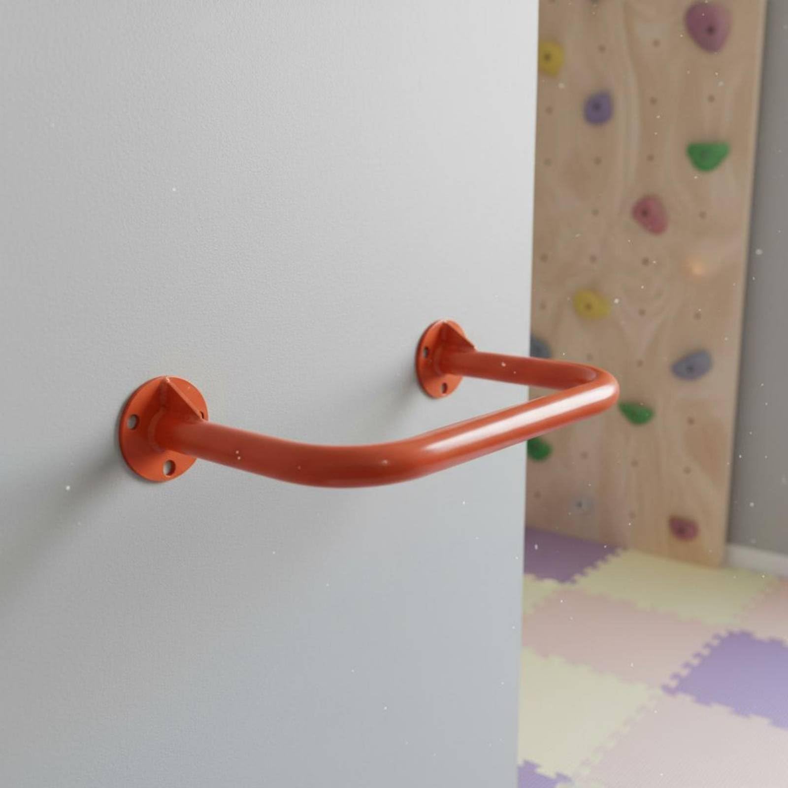 Barra Arrampicata Bambini per Parete Sbarra Trazioni Attrezzo Esercizi Struttura Ginnica Acciaio con Verniciatura in Uso Adatta a Camerette Sale Giochi Palestra Domestica, Tiffany