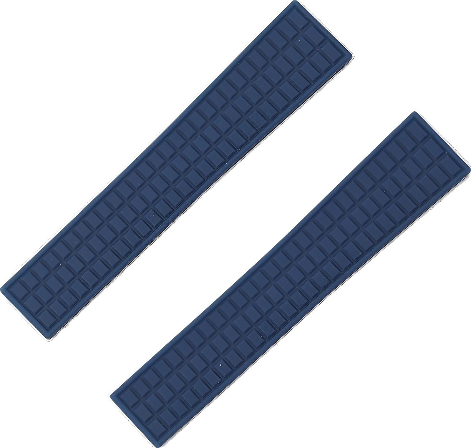 Bracelet montre 19mm bleu caoutchouc souple rechange pour Aquanaut 491PTK