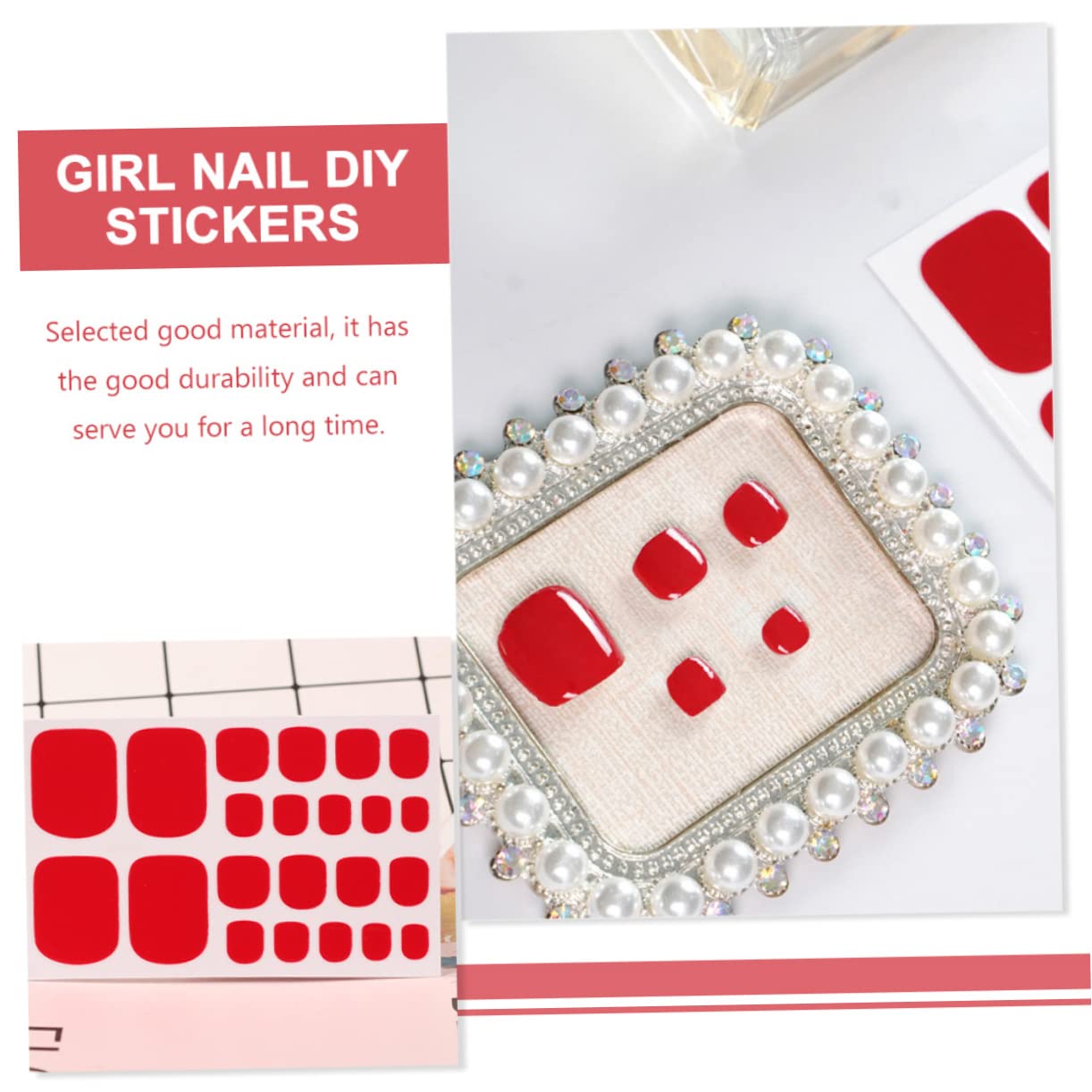 Beaupretty 48hojas Pegatinas Para Uñas De Pies Autoadhesivas Aplicación Para Casa y Salones De Manicura