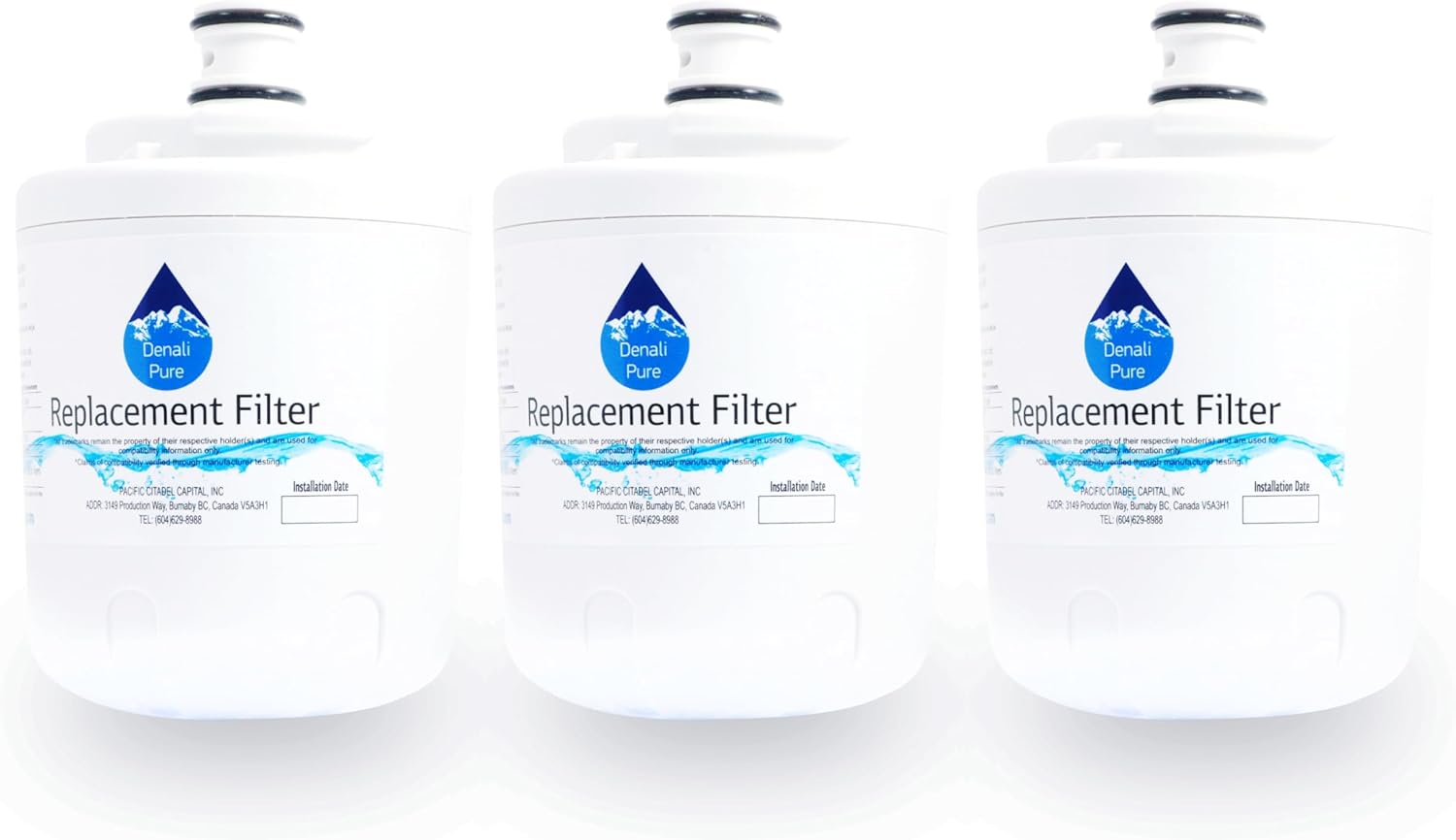 3-Pack Replacement for Admiral MZ2727EEGB Refrigerator Water Filter - Compatible with Admiral UKF7003 Fridge Water Filter Cartridge