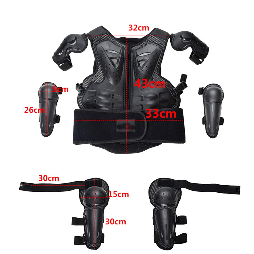 Außenreit Motorrad-Pflege Rüstung Anzug Kinderschutzanzug Sport-Knie-Pflege Elbow Orange