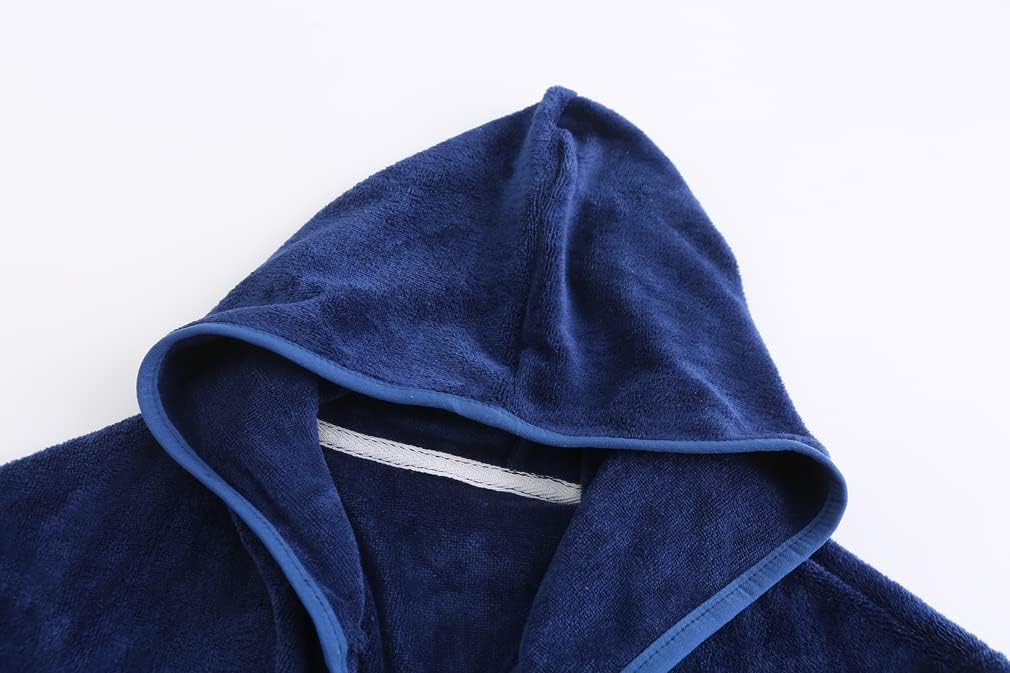 Boys Girls Bathrobe Soft Towel Hooded Robe Kids Terry Cloth Cotton Robes - Image 3