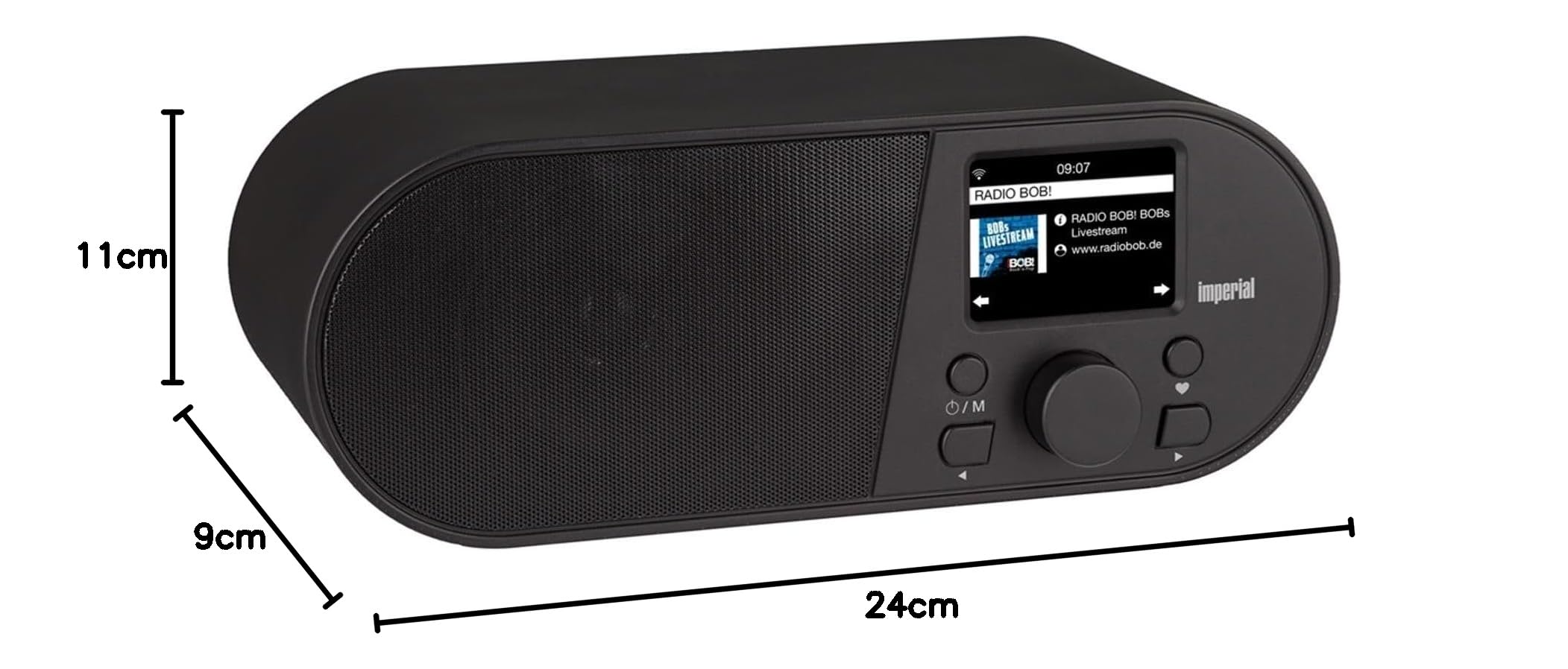 Imperial i105 Internetradio DAB Radio, DAB Plus Radio, Bluetooth, WLAN Radio(WLAN, Mediaplayer, USB, DLNA, Farbdisplay, Wecker, Appsteuerung) schwarz
