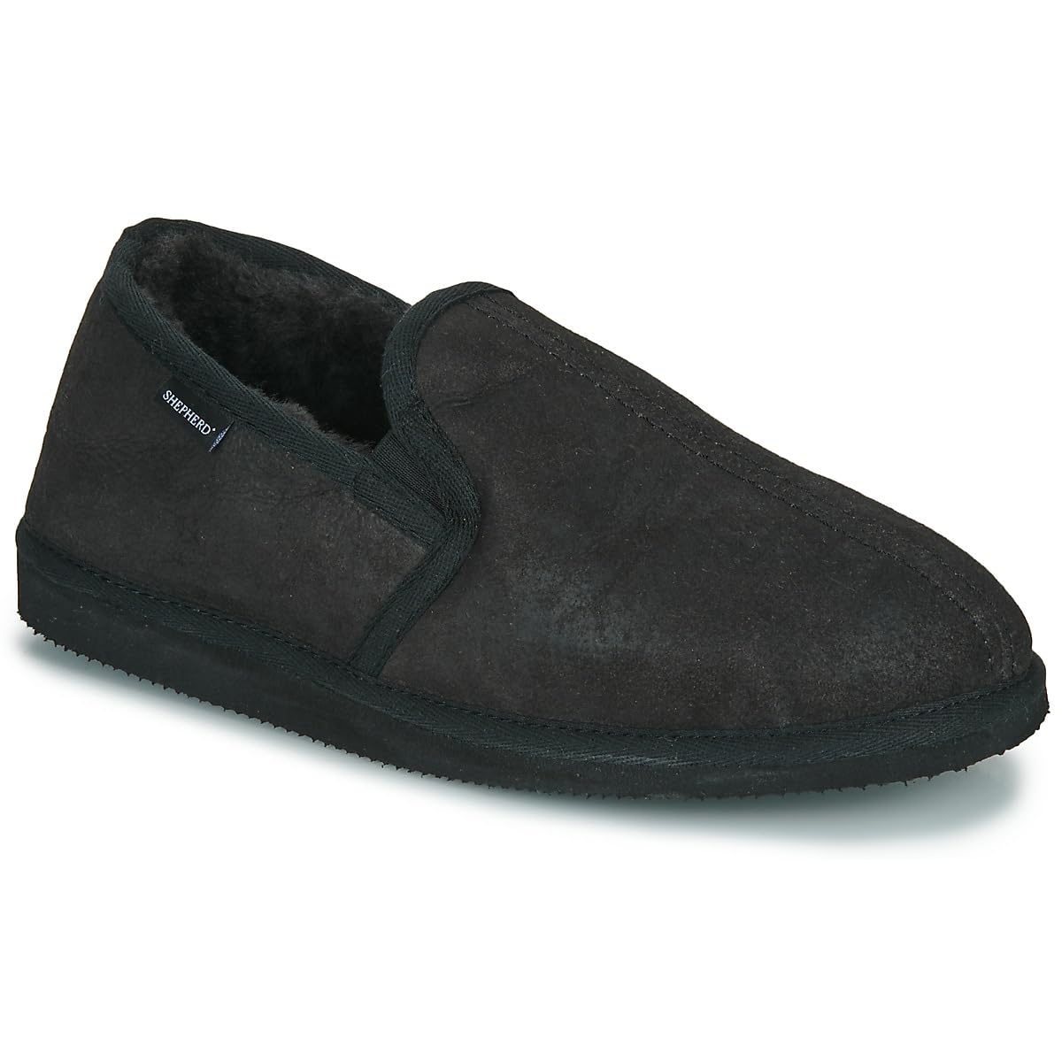 Shepherd 450610 BOSSE Men Full Slipper Matt Black Black 12