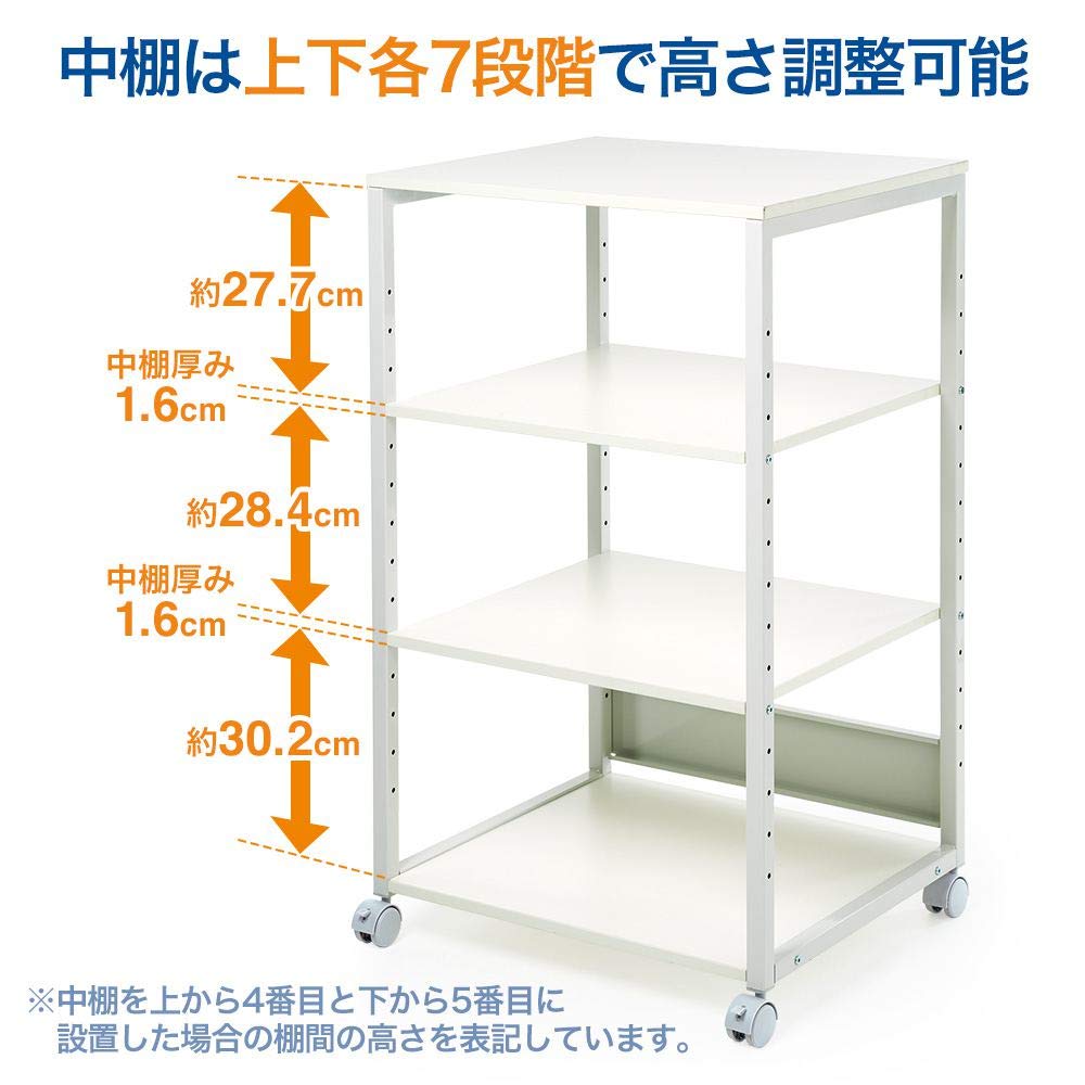 (未開封)イーサンプライ EEX-PTS01 4段プリンタラック キャスター付 Amazon.co.jp: イーサプライ プリンター台 4段 大型 A3プリンタ