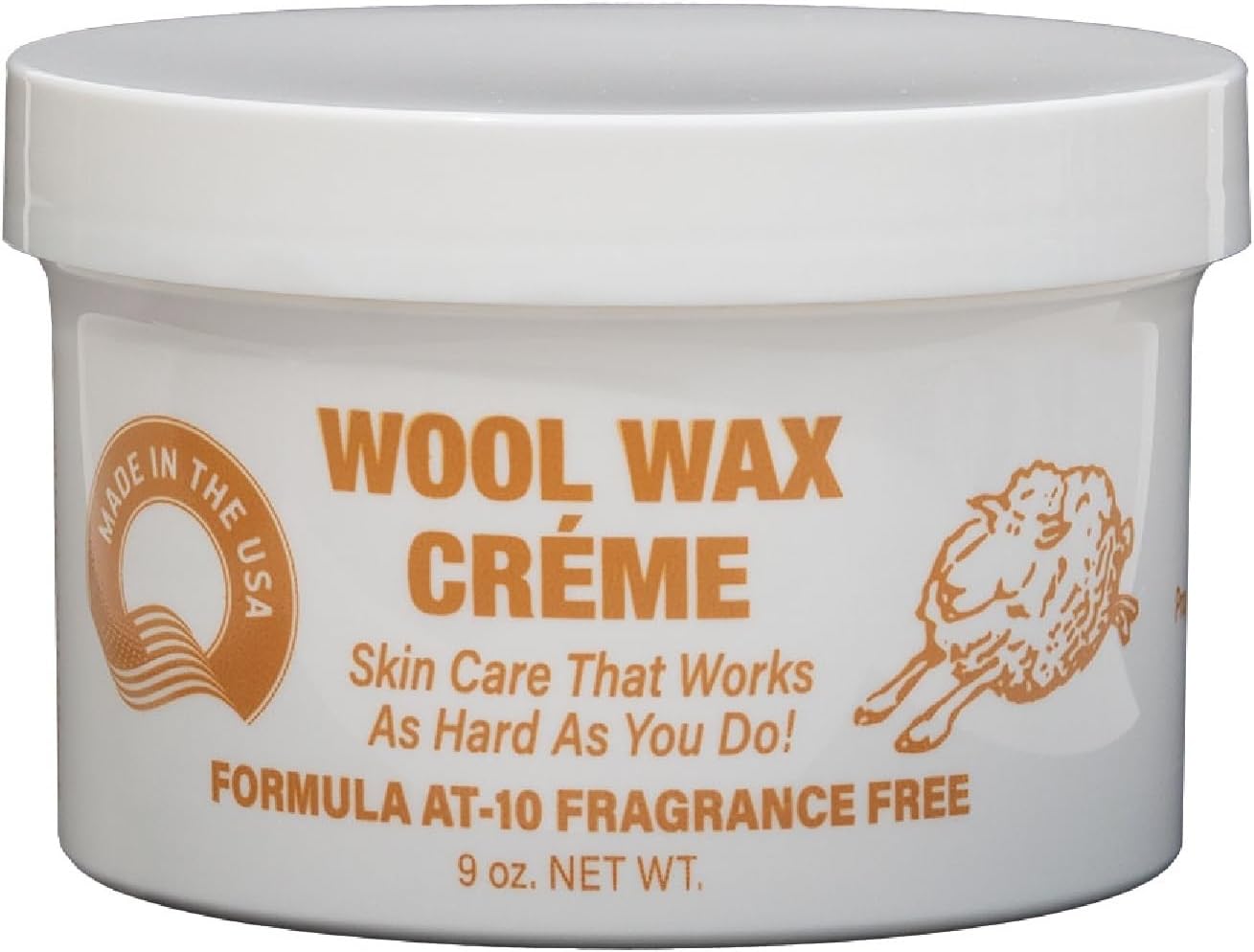 Wool Wax Creme Skin Care Formula 9 Ounce (Fragrance-Free)