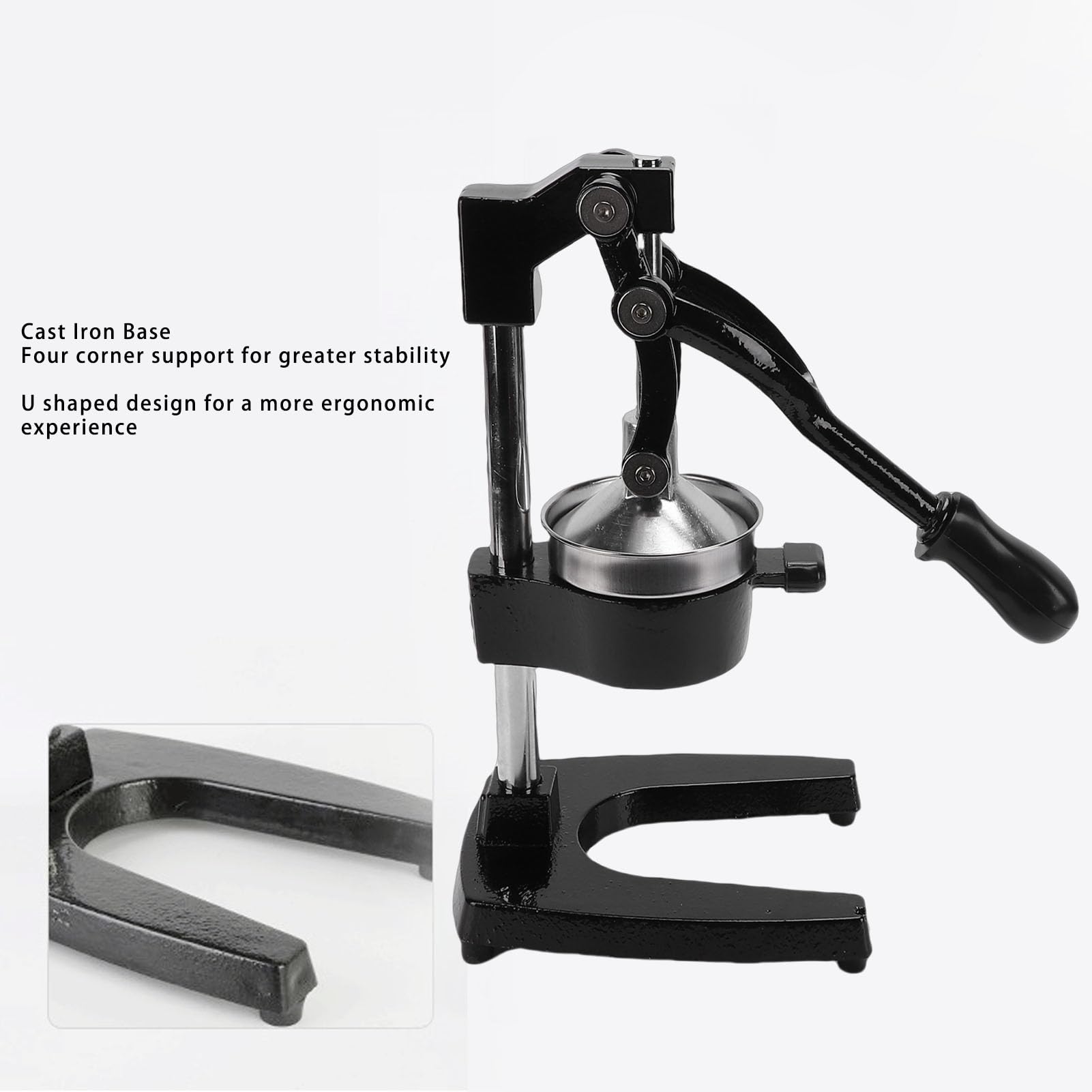 Generic Exprimidor Manual Compacto de Acero Inoxidable Extrae Eficientemente Jugos para la Cocina del Hogar, Exprimidor de Limón de Acero Inoxidable para la Cocina del Hogar