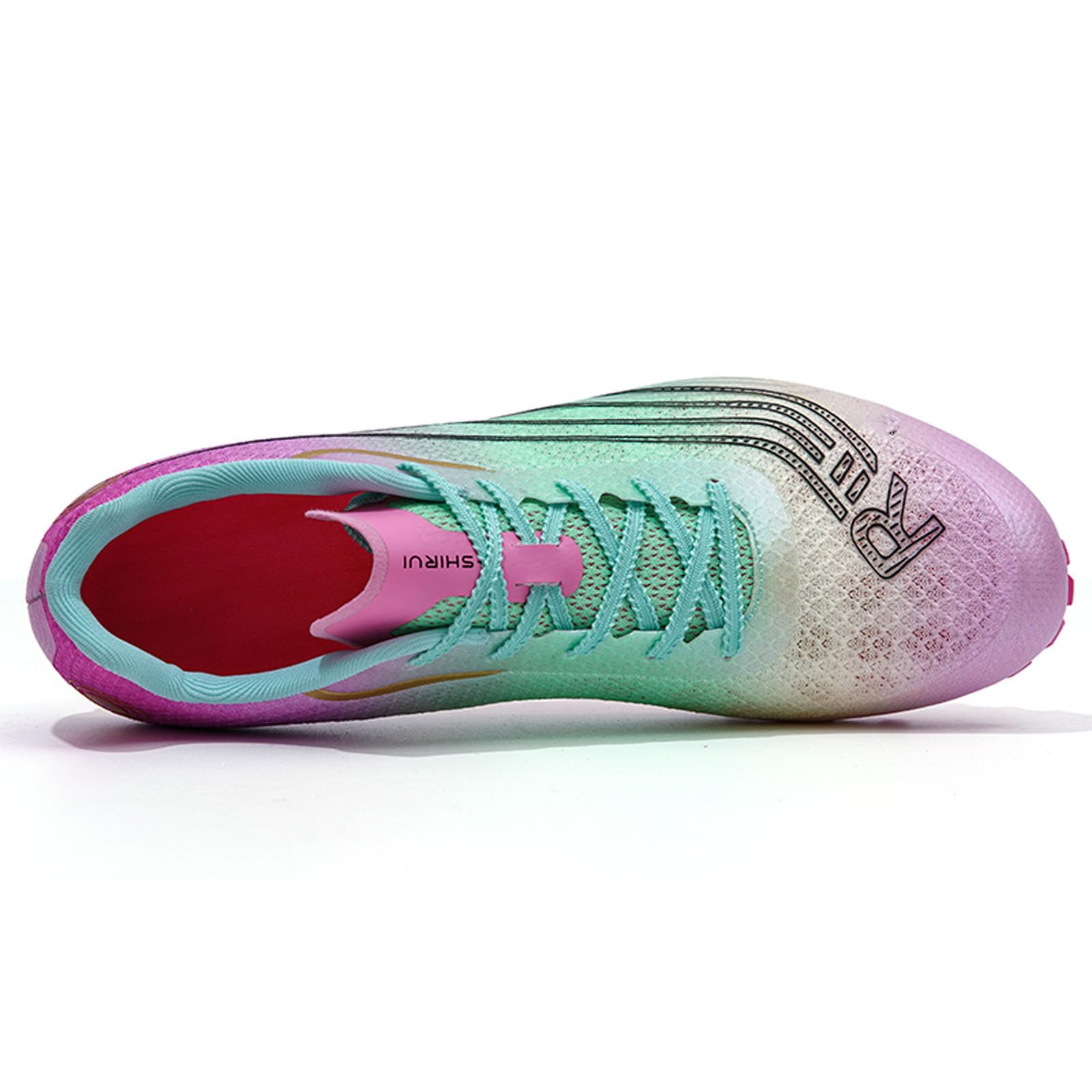 BLBK Spikes - Scarpe da Corsa da Uomo a Media Distanza, 7 Chiodi, Unisex, per Atletica Leggera, con Punte e Stampa