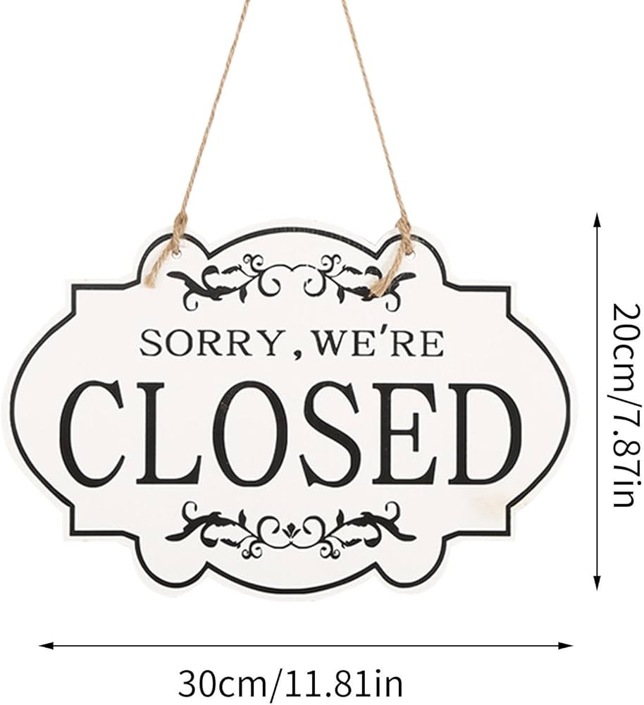 Amazon | 木製オープン看板 オープン クローズ Open Close プレート