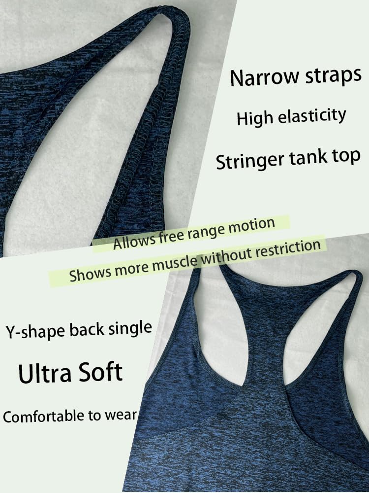 Stringer - Camiseta sin mangas para culturismo, corte bajo, gimnasio, entrenamiento, poliéster elástico, secado rápido