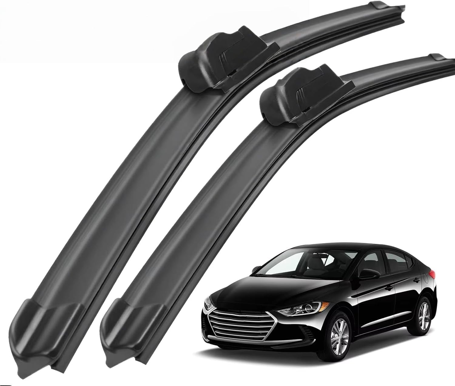 liufangfc Front Windscreen Beam Wipers for Hyundai Elantra AD 2016-2019 26"+16", Set of 2 Replacement Blades with Pre-assembled Adapter, Only for Right-Hand Drive (UK)