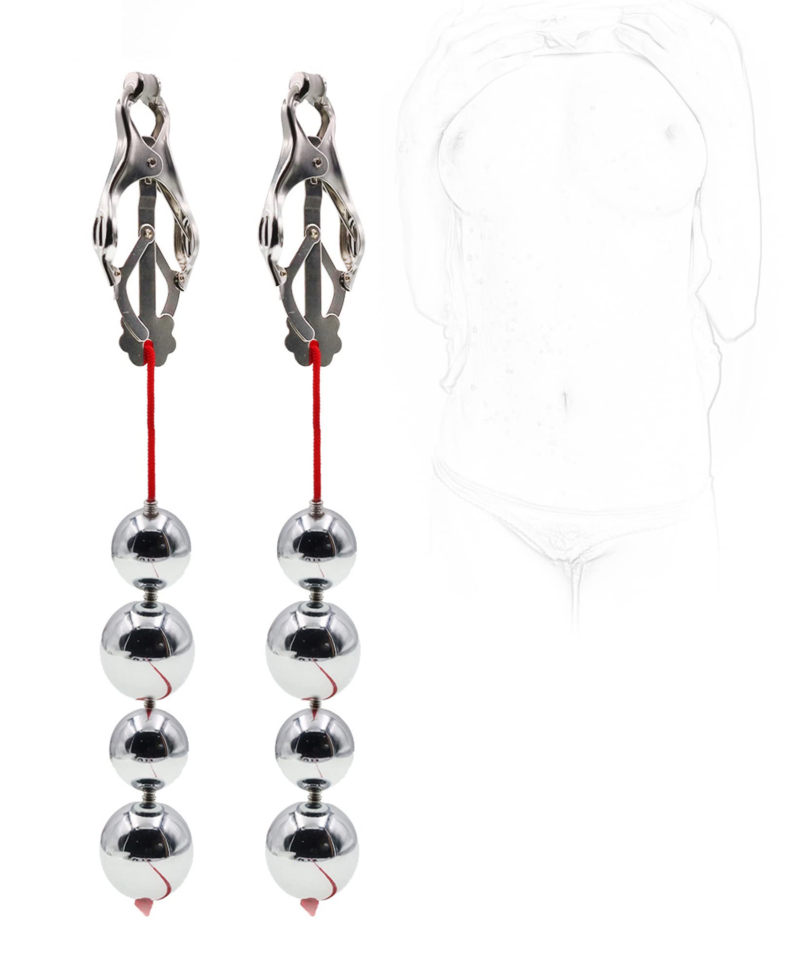 Morsetti Per Capezzoli Capezzoli Con Palline Di Peso Morsetti Per Capezzoli Sessuali Morsetti Per Capezzoli Pesanti Con Peso Morsetti Per Capezzoli Fetish BDSM SM Bondage Giocattoli Sessuali