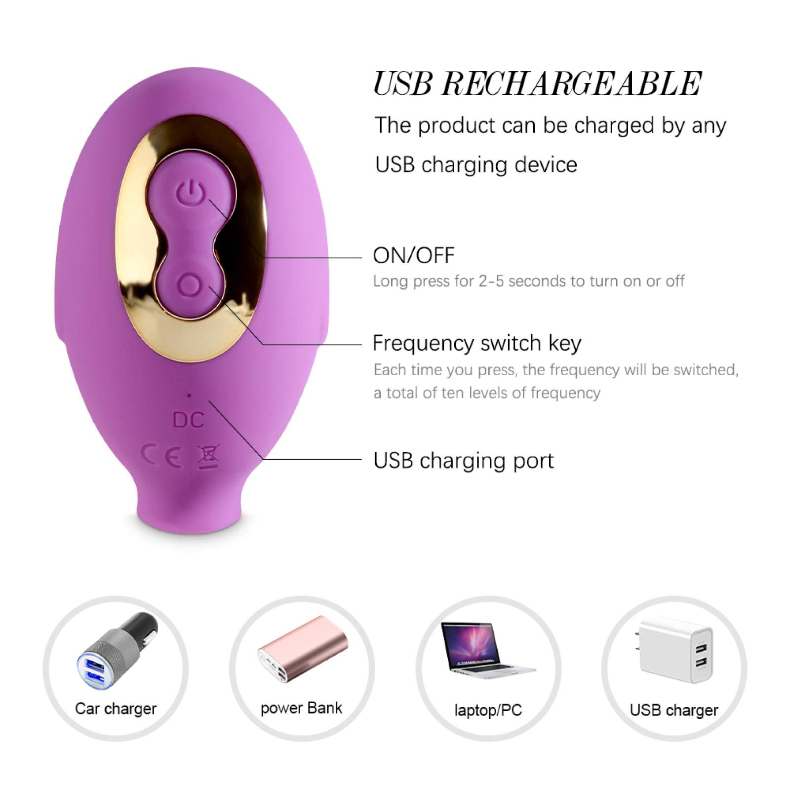 Vibratore a ventosa — Vibratore a ventosa con linguetta — Vibratore per il punto G — Giocattolo — Viola 2 in 1