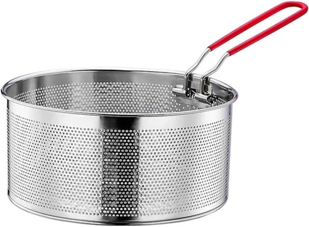 YEENAIV Stainless Steel Frying Basket Strainer with Handle Mesh for Kitchen