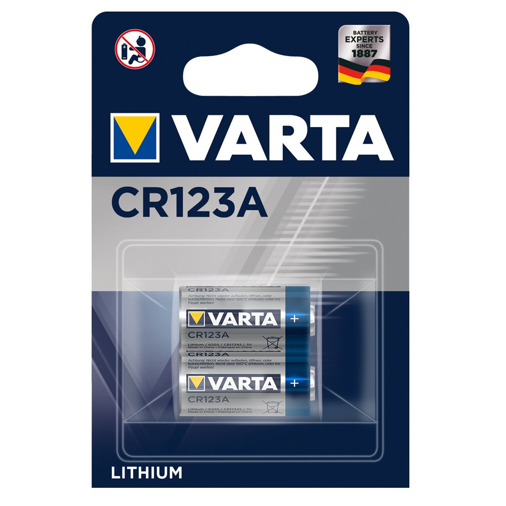 Varta CR123A Bateria Jednorazowa, Srebrny, 2 sztuki x CR123A