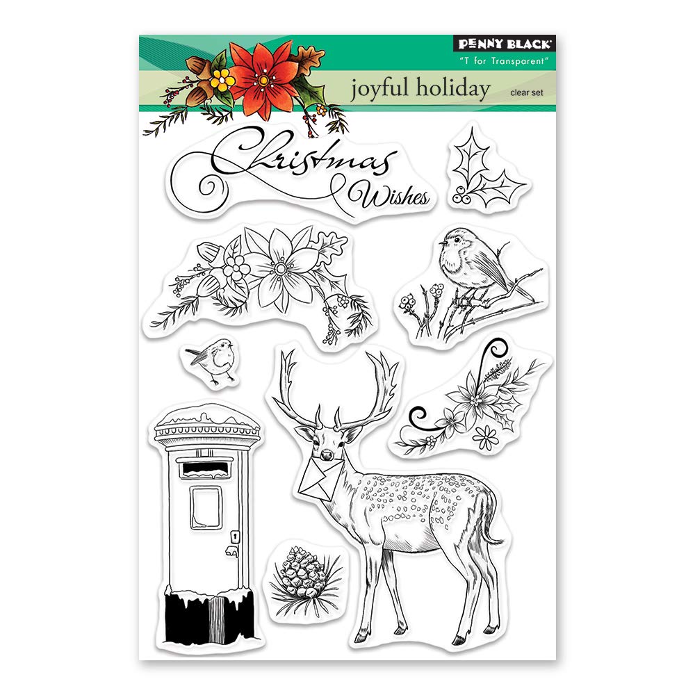Penny Black Clear Stamps-Joyful Holiday 5"X6.5"