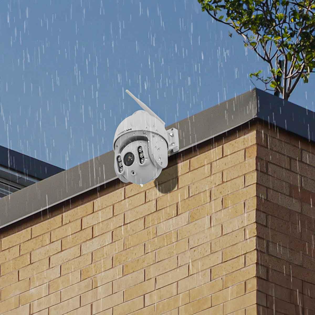 Foscam SD8P hochauflösende 8-MP Dualband-WLAN PTZ Dome Überwachungskamera mit 4-Fach optischem Zoom und intelligenter Personen- und Fahrzeugerkennung