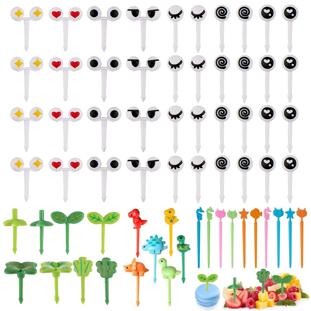 Produktbild von Piekser Fingerfood Kinder 62 Stück Kunststoff-Tier-Obstgabeln, Cartoon- Zahnstocher, Niedliche Obstgabeln, Mini-Cartoon-Dessertgabeln Für Kinder, Dessert, Party, Bento Obstgabeln Kinder Bpa Frei