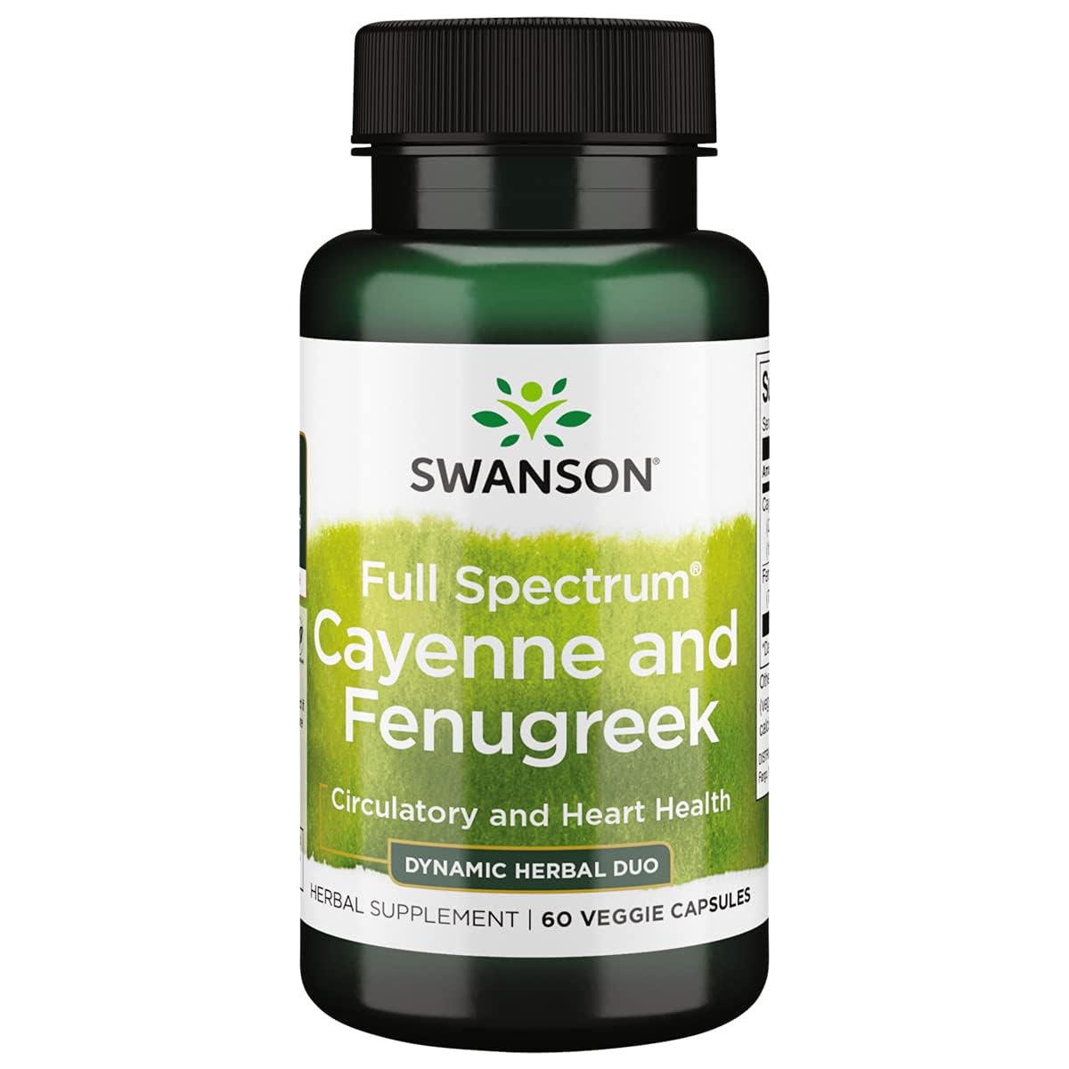 Swanson Full Spectrum Cayenne & Fenugreek, 60 Veg Capsules 60 Count (Pack of 1)